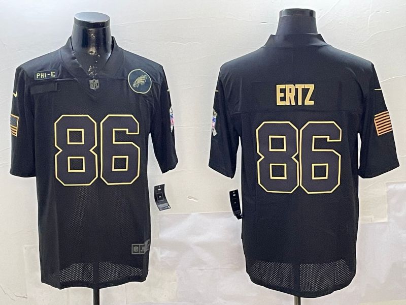 Men Philadelphia Eagles #86 Ertz Black 2025 Nike Salute to Service Limited NFL Jersey style 1->philadelphia eagles->NFL Jersey